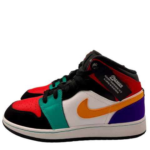 Air Jordan 1 Mid GS 'Bred Multi-Color (2019)' | US GS 7Y