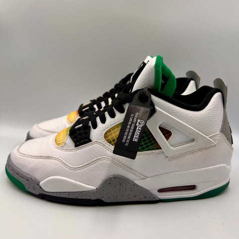 Air Jordan 4 Retro Womens 'Lucid Green Rasta (2020)' | US M W 12 / M 10.5