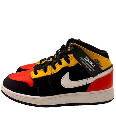 Jordan Mid 1 'Black Amarillo Team Orange (2019)'  | US GS 6.5Y (No Box)
