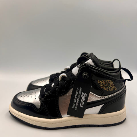 Air Jordan 1 Mid SE 'Black Metallic Silver (2024)' | US PS 12C (No Box)