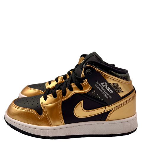 Air Jordan 1 Retro Mid SE 'Metallic Black Gold (2022)' | US GS 5.5Y