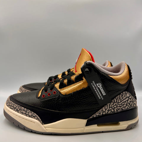 Air Jordan 3 Retro Women's 'Black Cement Gold (2022)' | US W 11 / M 9.5 (No Box)