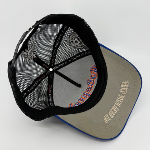 Godspeed Forever Trucker Hat `Black/Blue/Orange` | US OS