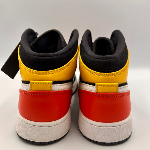 Jordan Mid 1 'Black Amarillo Team Orange (2019)'  | US GS 6.5Y (No Box)