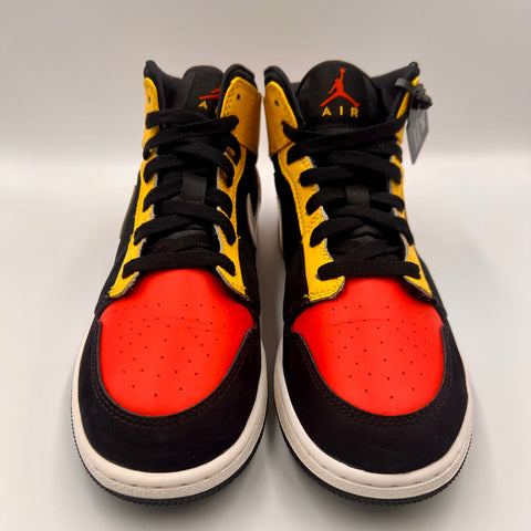 Jordan Mid 1 'Black Amarillo Team Orange (2019)'  | US GS 6.5Y (No Box)