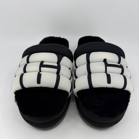 UGG Maxi Slide Logo Women`s `Black (2022)` | Women`s 9 / US M 7.5 (No Box)
