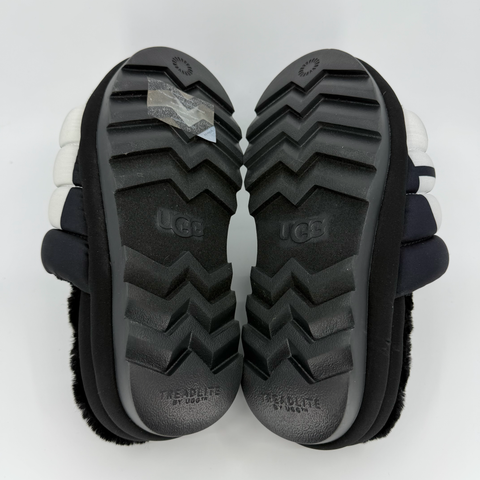 UGG Maxi Slide Logo Women`s `Black (2022)` | Women`s 9 / US M 7.5 (No Box)