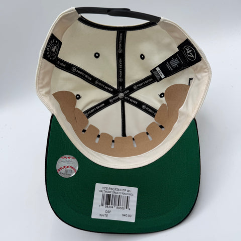 Rawlings Infield Baltimore Orioles 47 Brand Snapback Hat 'White Black' | US One Size
