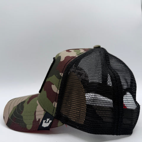 Goorin Bros Panther Trucker Snapback Hat 'Green Camo' | US One Size