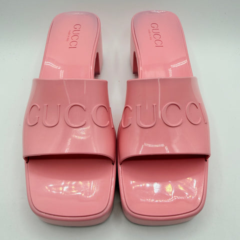 Gucci 60mm Slide Sandal 'Pink Rubber' | EU W 37 / US W 7