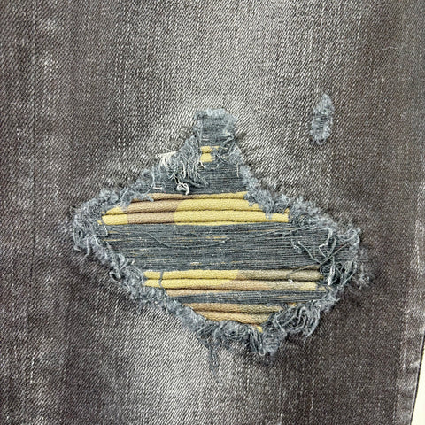 Amiri MX-1 Rip Patched Jean 'Faded Black' | US M (34")