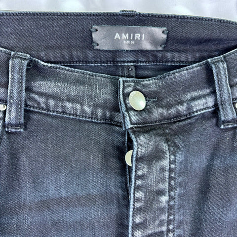 Amiri MX-1 Rip Patched Jean 'Faded Black' | US M (34")
