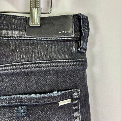 Amiri MX-1 Rip Patched Jean 'Faded Black' | US M (34")