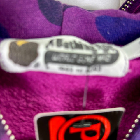 Bape Camo Shark Full Zip Hoodie 'Purple' | US M (Medium)