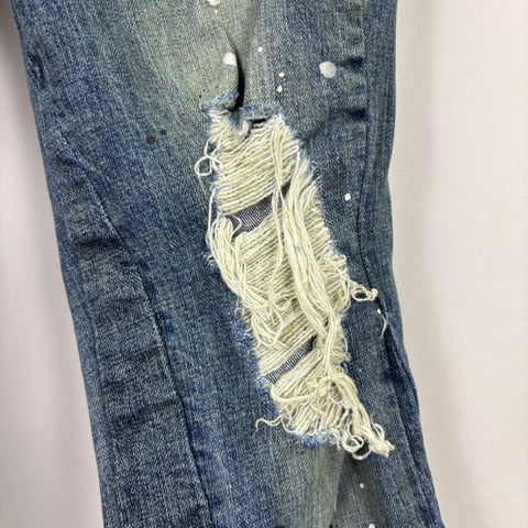 Purple Brand Paint Slatter Rip Jeans 'Fade Indigo' | US M (28")