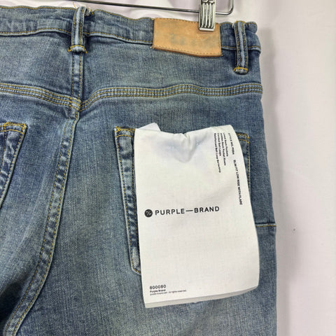 Purple Brand Paint Slatter Rip Jeans 'Fade Indigo' | US M (28")