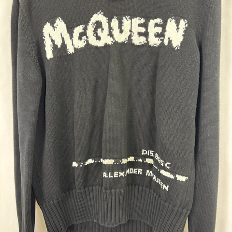 Alexander McQueen Graffiti Logo Sweater 'Black' | US M (Small)