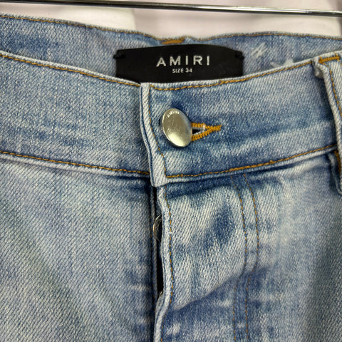 Amiri Cherub Printed Jeans 'Light Indigo' | US M (34")