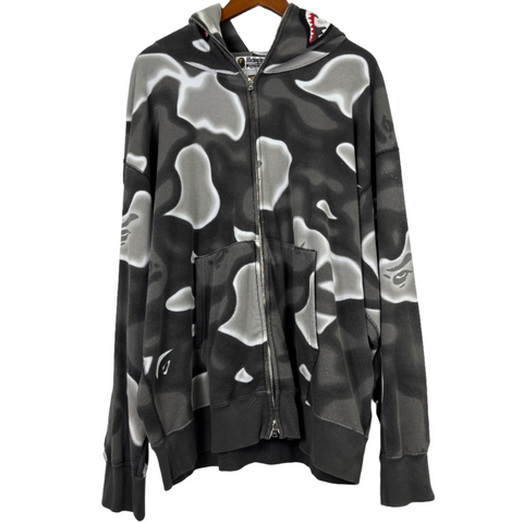 Bape Shark Full Zip Hoodie 'Grey Camo' | US M (2X-Large)
