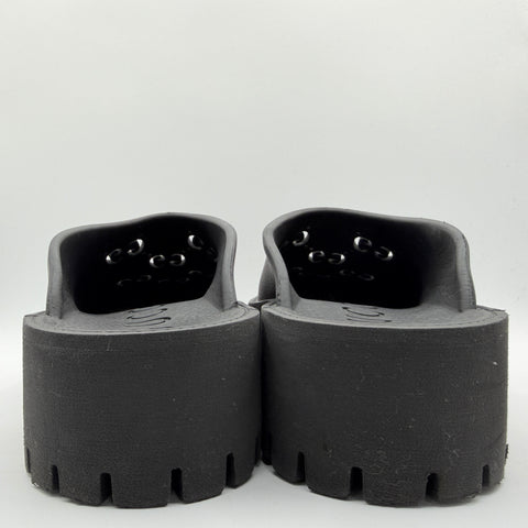 Gucci Platform Perforated G Sandal 'Black Rubber | EU W 39 / US W 9