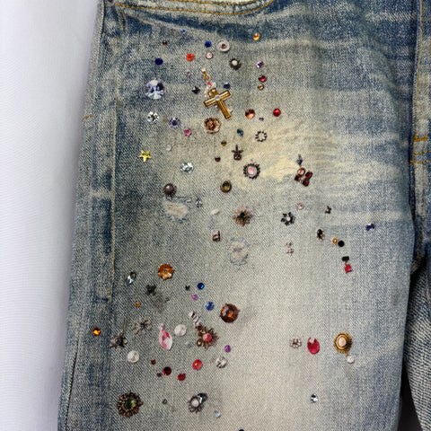 Purple Brand Cyanine Jewel Skinny Jeans 'Light Indigo' | US M (33")