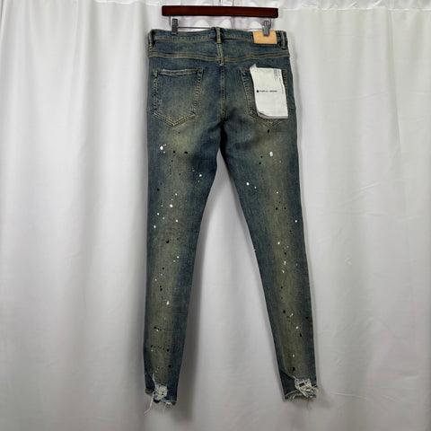 Purple Brand Paint Splatter Jeans 'Dirty Indigo' | US M (33")