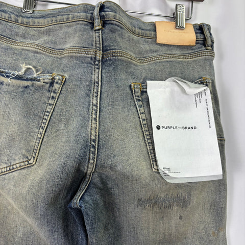 Purple Brand Oil Repair Jeans 'Dirty Denim' | US M (33")