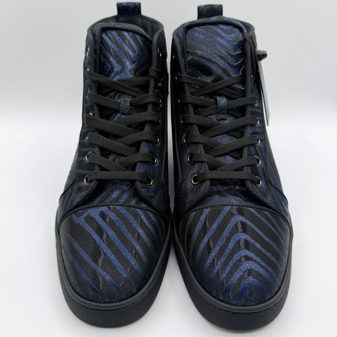 Christian Louboutin Orlato Flat High 'Black Navy Jacquard' | EU M44 / US M11