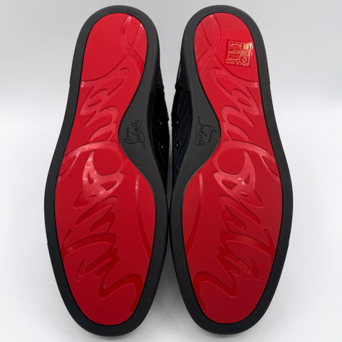 Christian Louboutin Orlato Flat High 'Black Navy Jacquard' | EU M44 / US M11