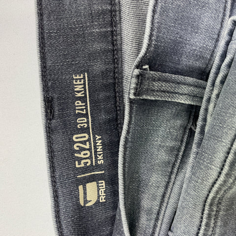 G-Star 3D Zip Knee Skinny Jean 'Grey' | US M (28")