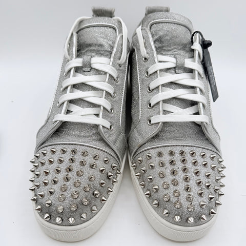 Christian Louboutin Junior Spike Orlato Flat 'Silver Glitter' | EU M47.5 / US M14.5