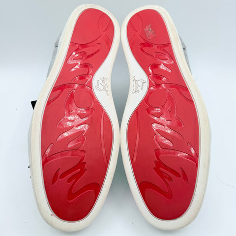 Christian Louboutin Junior Spike Orlato Flat 'Silver Glitter' | EU M47.5 / US M14.5