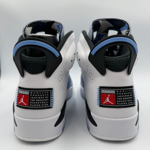 Jordan 6 Retro `UNC White (2022)`  | US M 9.5