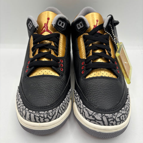 Air Jordan 3 Retro 'Black Cement Gold (2022)' | US W 7.5 / US GS 6Y