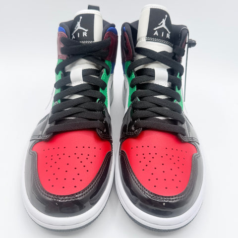 Air Jordan 1 Retro Mid 'SE Black White Multi-Color (2020)' | US W7 / US GS5.5Y