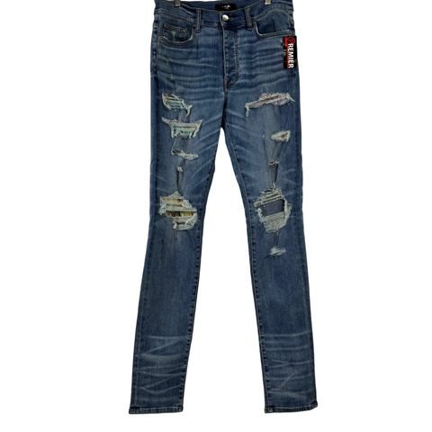 Amiri Distressed Skinny Jeans 'Indigo' | US M (34")