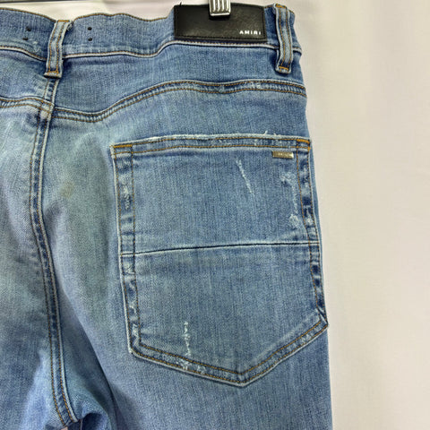 Amiri Distressed Skinny Jeans 'Indigo' | US M (34")