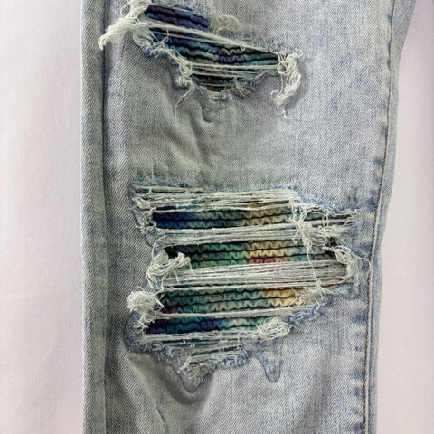 Amiri Distressed Skinny Jeans 'Light Blue' | US M (34")