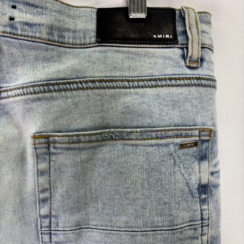 Amiri Distressed Skinny Jeans 'Light Blue' | US M (34")