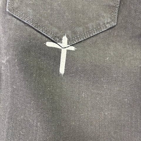 RTA Bryant Sinners Rest In Peace Rip Jeans 'Black' | US M (30")