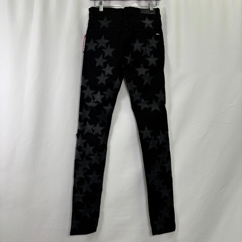 Amiri Chemist Leather Star Patched Jean 'Black' | US M (28")
