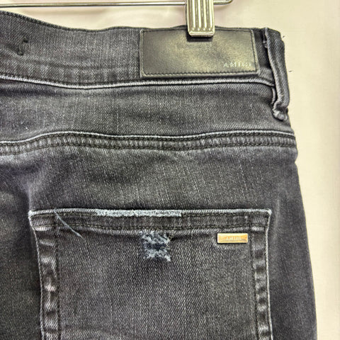 Amiri MX1 Ripped Patch Jeans 'Faded Black' | US M (32")