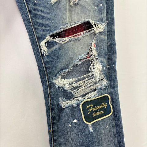 Amiri Art Patch Painted Jeans 'Indigo' | US M (31")