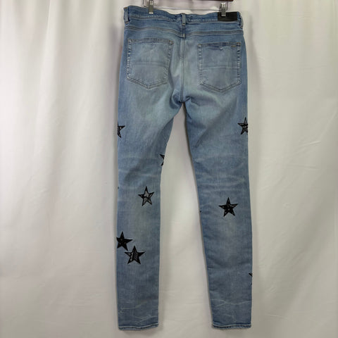 Amiri Chemist Star Patch Jeans 'Light Blue' | US M 36