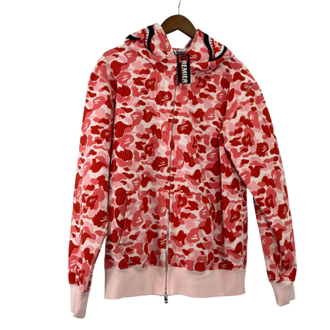 Bape ABC Shark Camo Full Zip Hoodie 'Pink' | US M (Large)