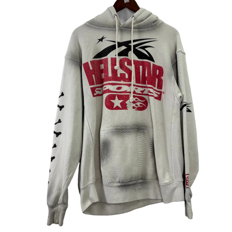 Hellstar If You Don't Like Us Beat Us Hoodie 'Beige' | US M (Small)