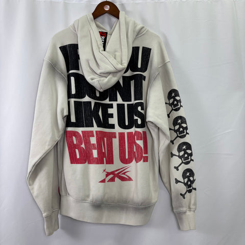 Hellstar If You Don't Like Us Beat Us Hoodie 'Beige' | US M (Small)
