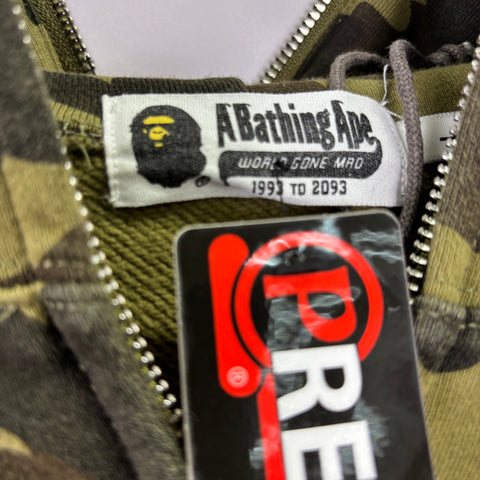 Bape 1st Camo Shark Full Zip Hoodie 'Green' | US M (Large)