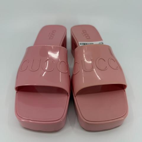 Gucci 60mm Slide Sandal 'Pink Rubber' | EU W 40 / US W 10