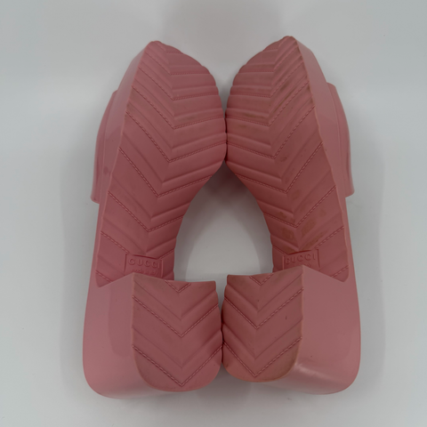 Gucci 60mm Slide Sandal 'Pink Rubber' | EU W 40 / US W 10